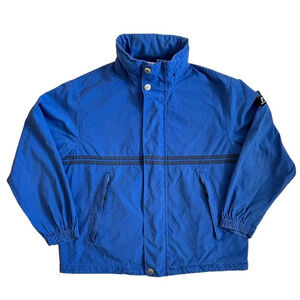 Vintage Nautica Lightweight Blue Jacket with Hidden Hoodie Size Medium